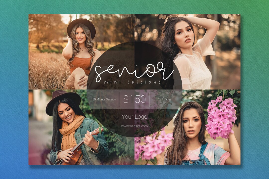Photoshop Template | Senior Mini Session Template | Senior Template ...