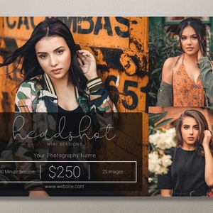Headshot Template | Headshot Mini Session Template | Headshot Session Template | Headshot Marketing Template | Headshot Sessions | Headshots