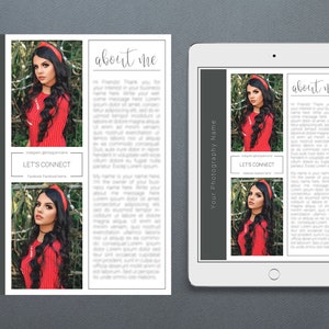About Me Page Template | About Me Template | About Me Page | Meet The Photographer Template | Website About Me Page | Meet The Photographer