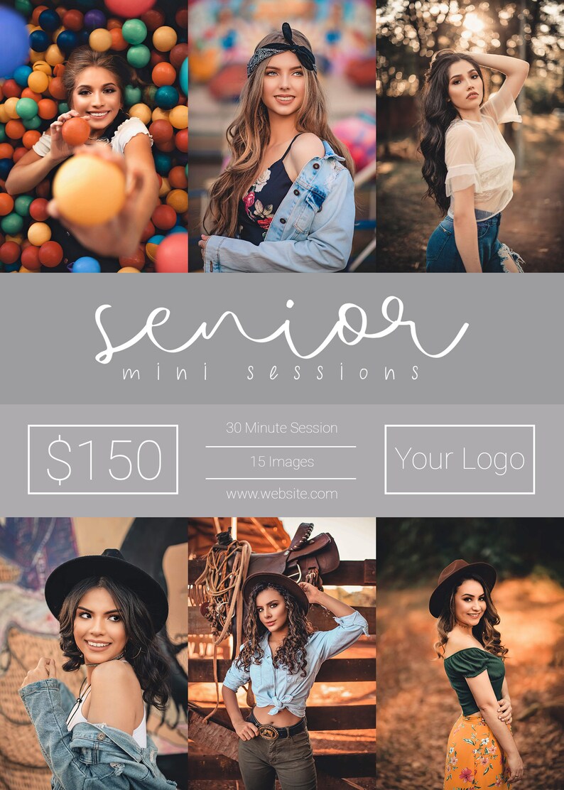 Photoshop Template Senior Mini Session Template Senior Template ...