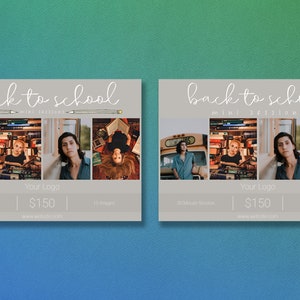 Photoshop Template | Back To School Mini Session Template | Photography Template | Mini Session Template | School Minis | School Sessions