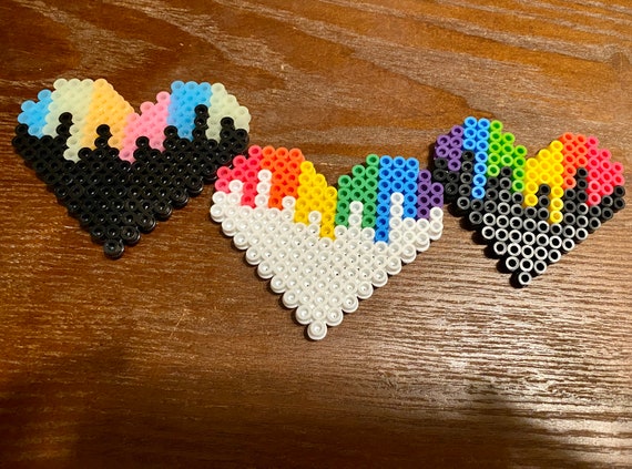 Perler Bead Rainbow Heart 2025