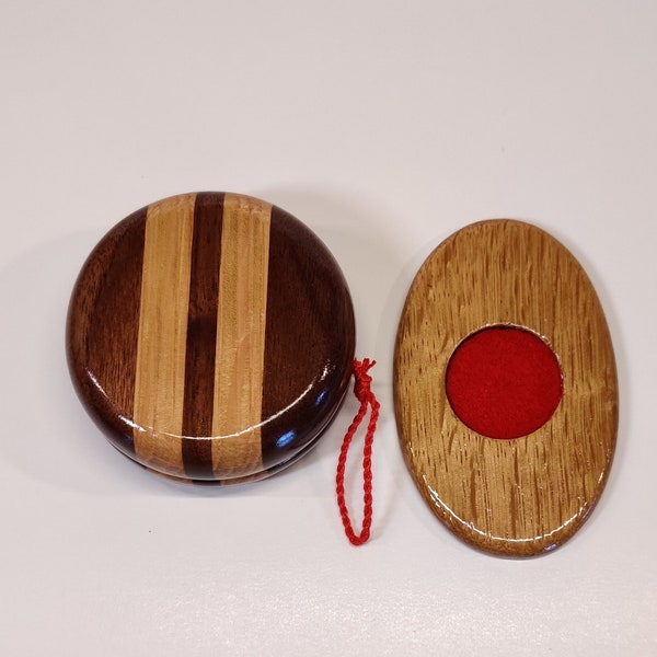 Handmade Wooden Yo-yo with matching display base included