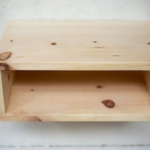 Hanging bedside table, pine wood, pine scented wood, various widths NEW image 2