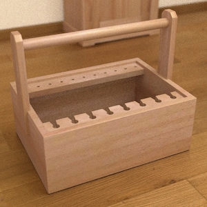 Carpenter's tool box made of wood, large NEW