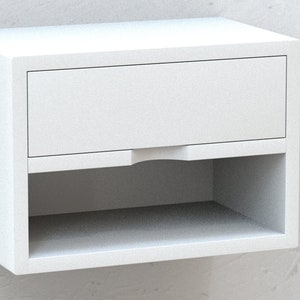 Bedside table white &quot;Modestus&quot; hanging, various widths NEW