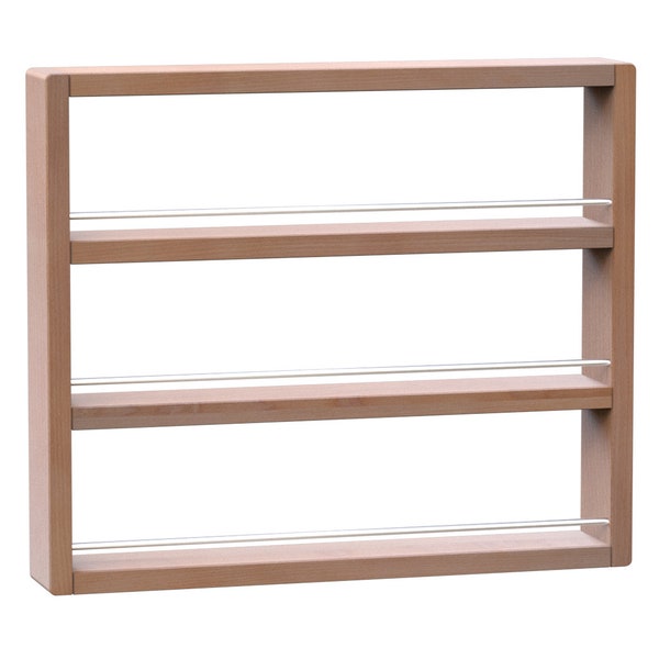 Étagère à épices en bois et aluminium