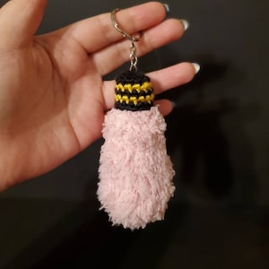 Crochet: Cotton Candy Cocoon Keychain