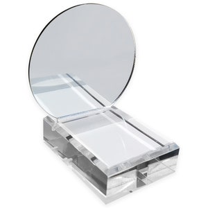 Acrylic Display Base w/ Mirror for Miniature Size Minerals, Trinkets, Figurines, etc.