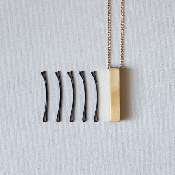 The Bobi Necklace - Bobby Pin Storage Necklace - Gold