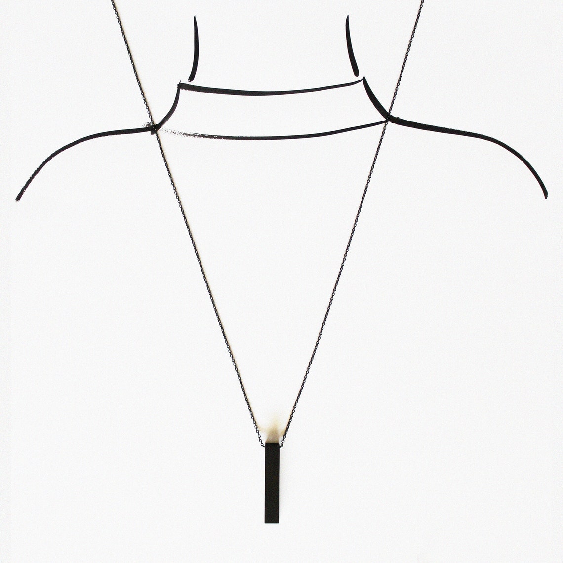 The Bobi Necklace Bobby Pin Storage Necklace Black - Etsy