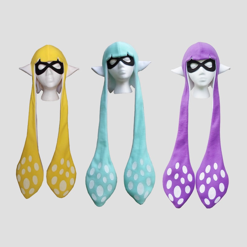 Splatoon Hat Squid Kids Hat Inkling Girl Splatoon Wig Etsy Splatoon Hat Squid Kids Hat Inkling Girl Splatoon Wig Etsy