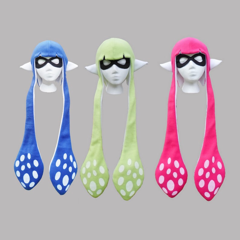 Splatoon Cosplay Hat Inkling Girl Squid Kids Hat Handmade image 3.