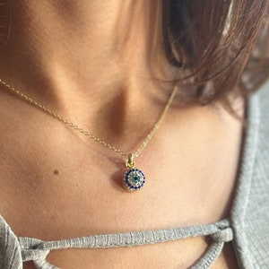 Evil Eye Necklace, Protection Gift, Evil Eye Jewelry, Protection Necklace, Gold Evil Eye, Hamsa, Gift for Her, Evil Eye Gift