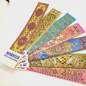 Traditional Fabric Carpet Bookmark, Anatolian Pattern Oriental Rug, Ottoman Carpet, Woven Rug, Traditional Kilim Carpet Bookmark,