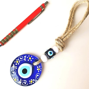 Handmade Glass Evil Eye Wall Hanging (Set of 3)