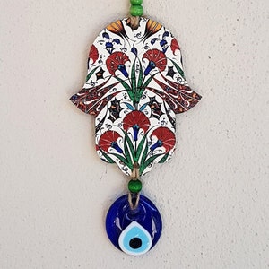 Colgante de pared de madera con Hamsa y Ojo Turco, opción de regalo, letra manuscrita vintage, decoración de pared con Hamsa, liquidación final de existencias: todo por 2 USD