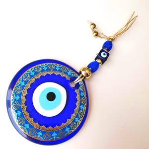 Handmade Glass Evil Eye Wall Hanging: Good Luck Charm, Home Protection