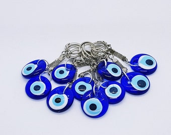 100 Pcs. Evil Eye Keychain, Nazar Boncuk, Turkish / Greek Eye, Promotion Gift, Charm, Favor,Bomboniere, car rear view mirror evil eye