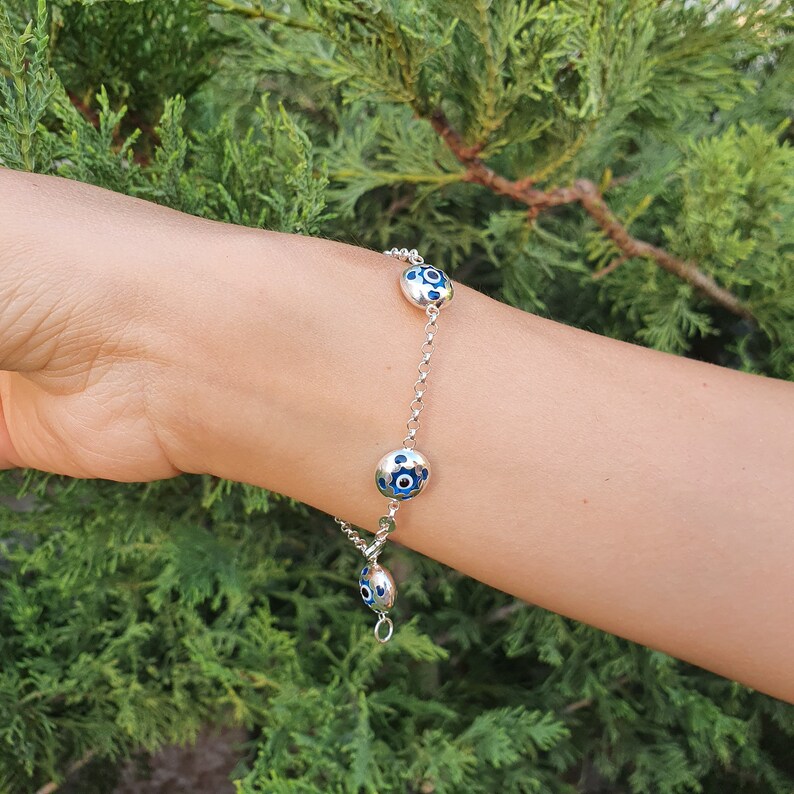 Evil Eye Bracelet Silver 925 Sterling Silver Protection - Etsy