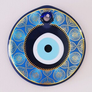 Colgante de pared de vidrio pintado a mano con forma de ojo malvado, regalo personalizado, letra manuscrita vintage, liquidación final. ¡Todo a 2 USD!