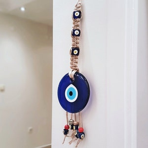 Evil Eye Wall Hanging, Housewarming Gift, Door Hang, Greek Turkish Eye, Nazar boncuk, Amulet, Protection, Mothers Day Gift, Gift for Her