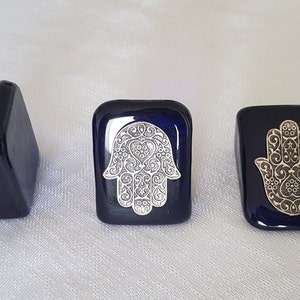 Hamsa Paperweight, Three Dimension Bliss and Protection Symbol, Desktop Decor Gift, Hand of Fatima Collection, Amulet