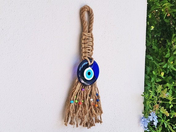 Thick Rope Evil Eye Wall Hanging Home Decor Gift, Housewarming