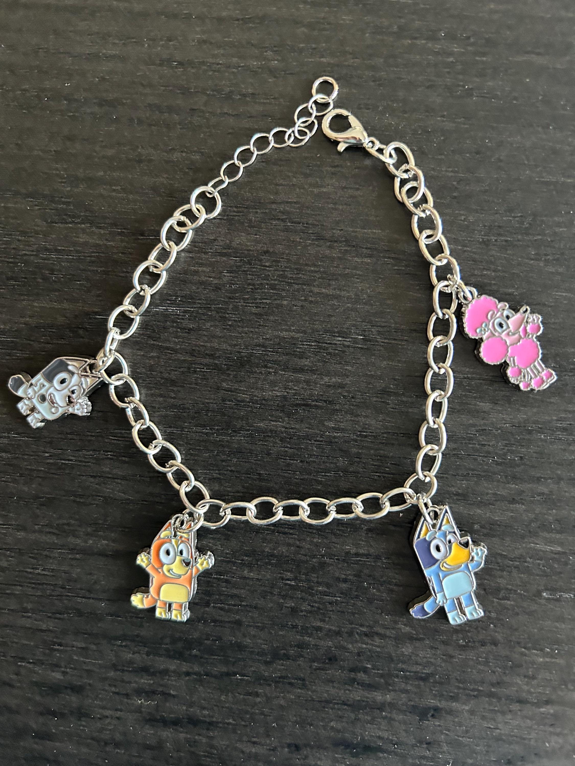 Bluey, Bingo and Friends Licensed Cartoon Characters Charm Bracelet on ...