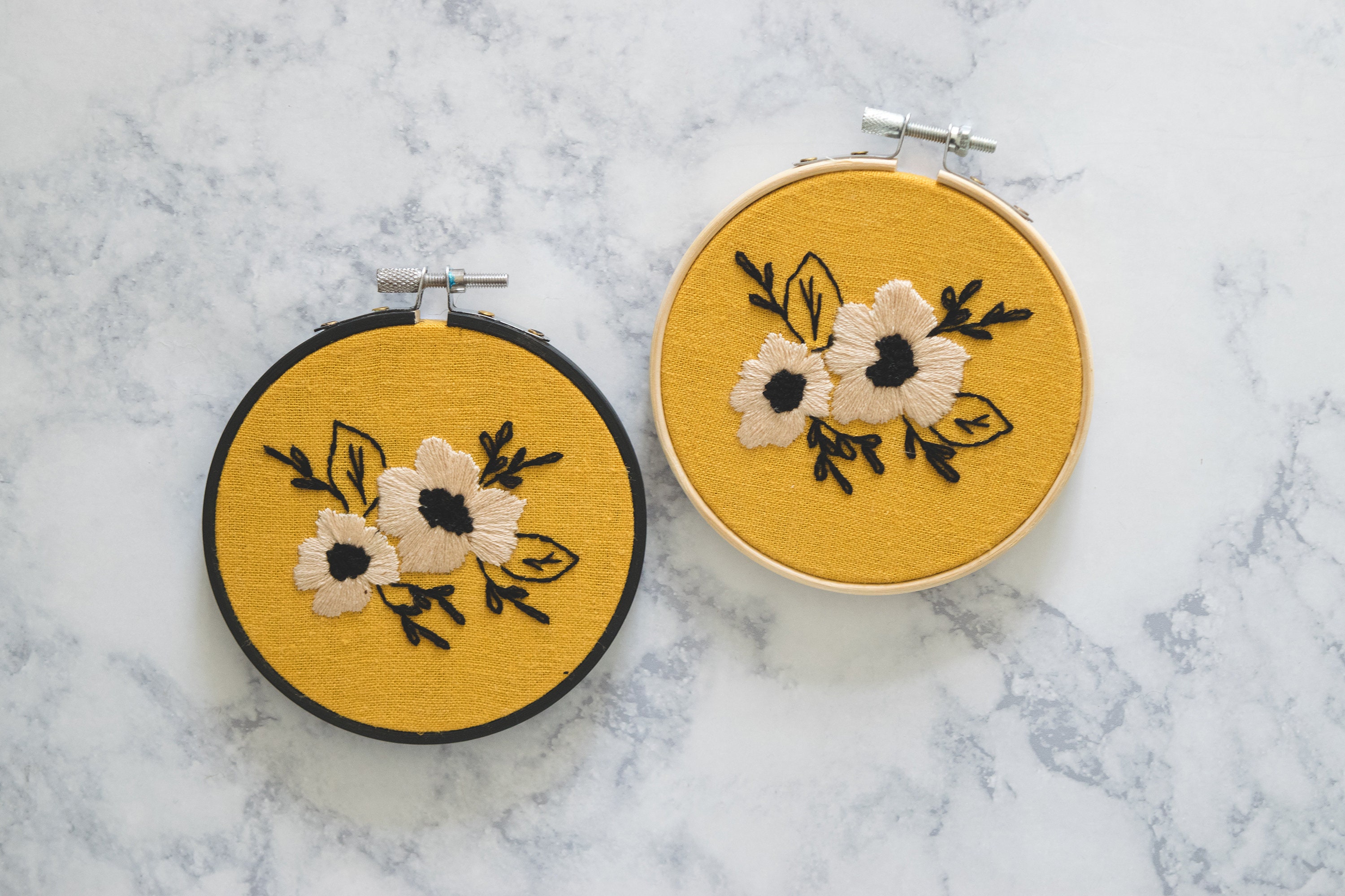 Floral Hand Embroidery Floral Wall Art Hand Embroidered Etsy