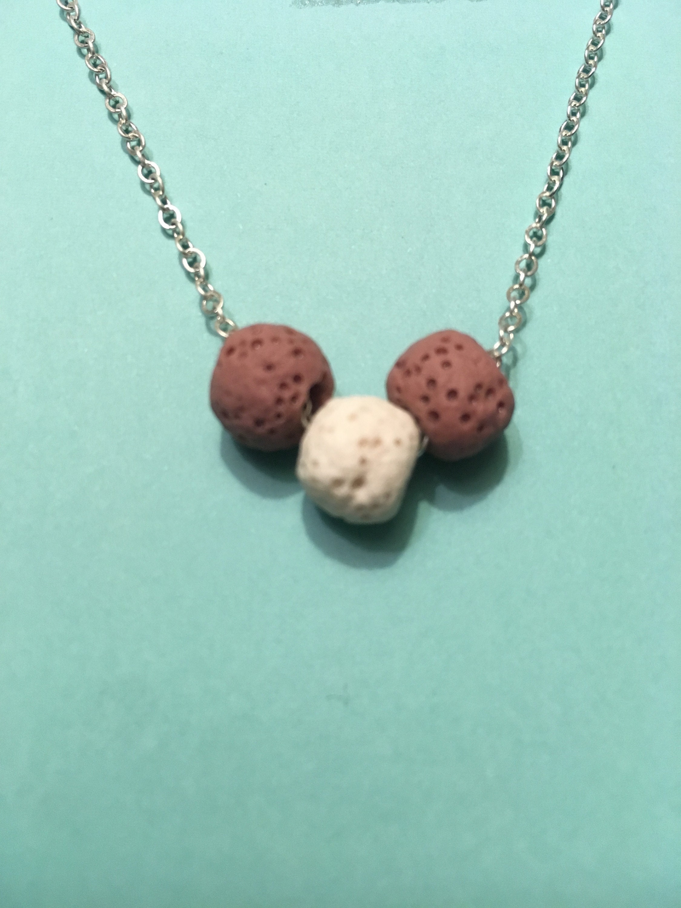 Essential Oil Aromatherapy Diffusing Lava Bead Necklace 3 Etsy