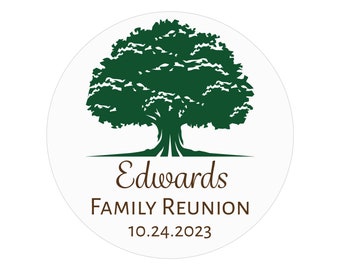Family Reunion Sticker, Reunion Welcome Stickers, Bag Labels, Family Tree Sticker, Family Bag Sticker, Circle Stickers