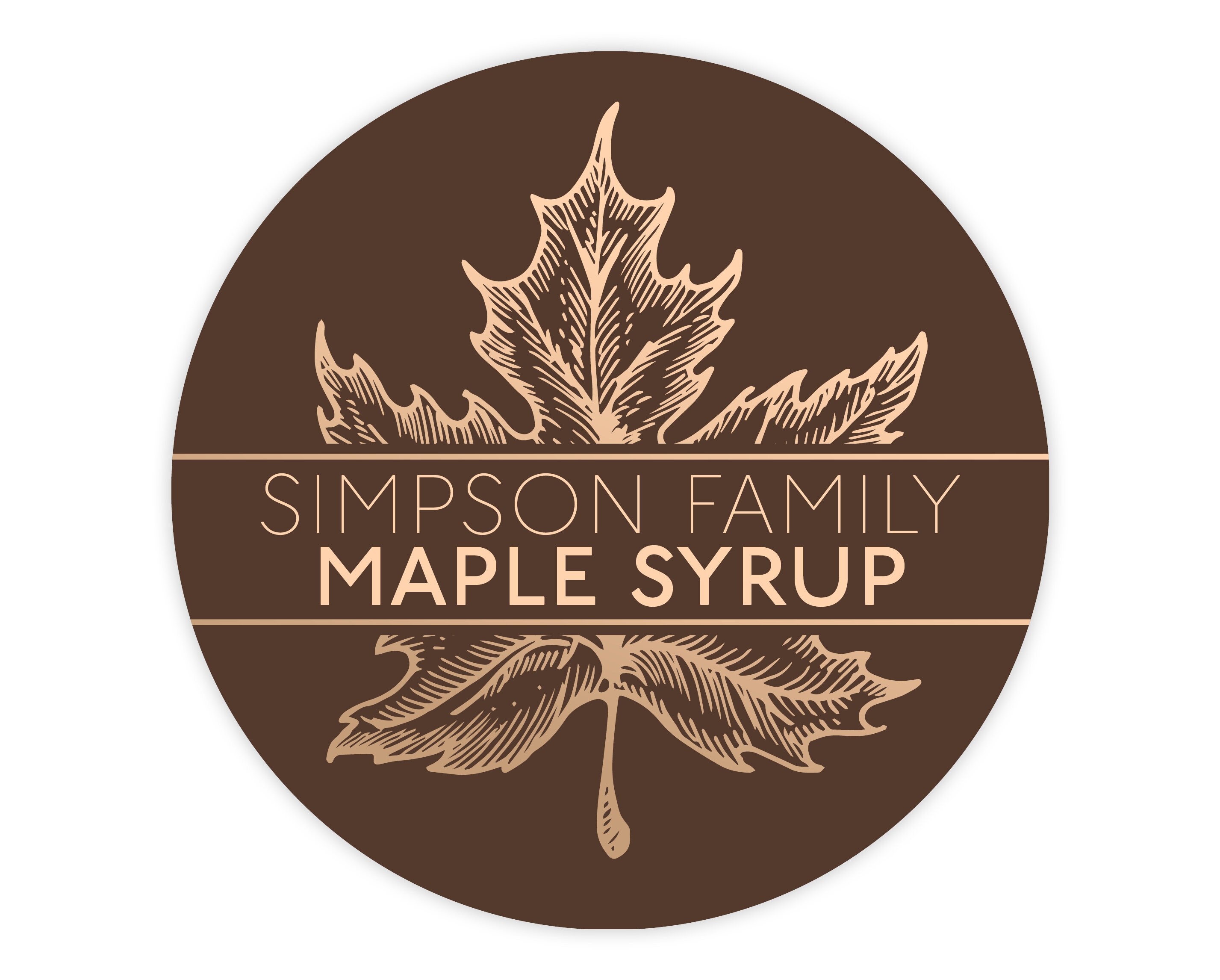 Maple Syrup Stickers Personalized Maple Leaf Labels Etsy