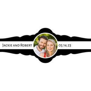 Photo Cigar Labels - Personalized Cigar Wrap - Custom Wedding Favor