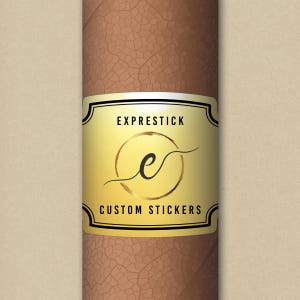 Gold Foil Custom Cigar Labels, Personalized Cigar Bands, Cigar Wrappers, Real Gold Foil, Cigar Stickers, 20 Labels