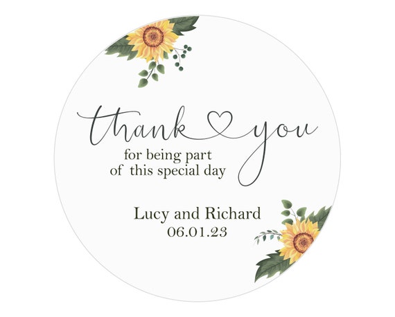 30 PERSONALIZED FLORAL WEDDING Stickers Favors Labels round 1.5 BRIDAL  SHOWER