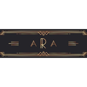 Art Deco Wedding Cigar Stickers, Personalized Cigar Bands, Black and Gold, Birthday Party, Bridal Shower, Baby Shower