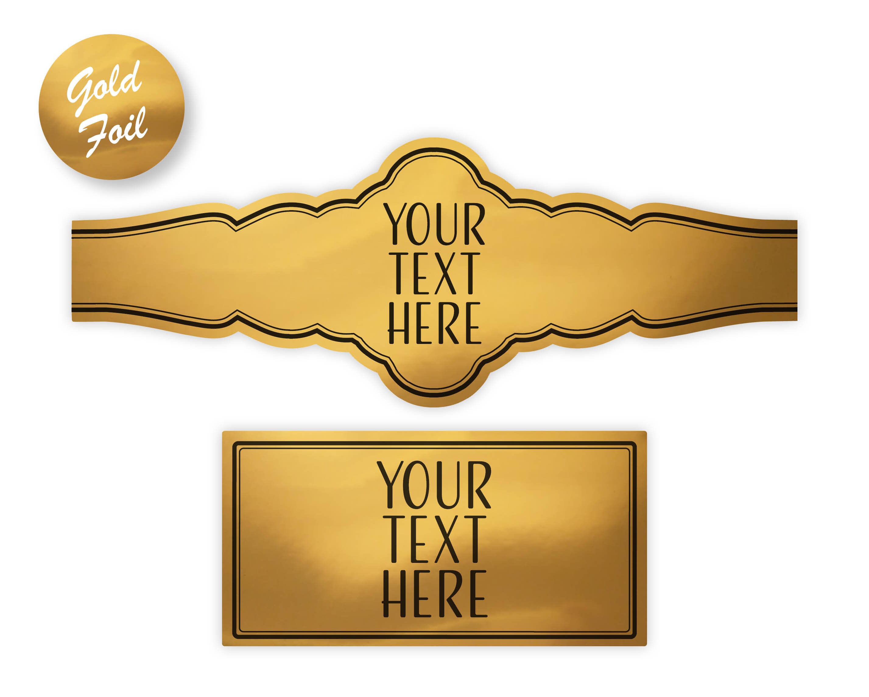 Custom Gold Foil Cigar Wrappers 20 Labels Personalized Etsy
