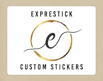 Custom Stickers Rectangle - Rectangle Logo Sticker Printing, Waterproof Rectangle Stickers, Logo Printing, Matte White Stickers