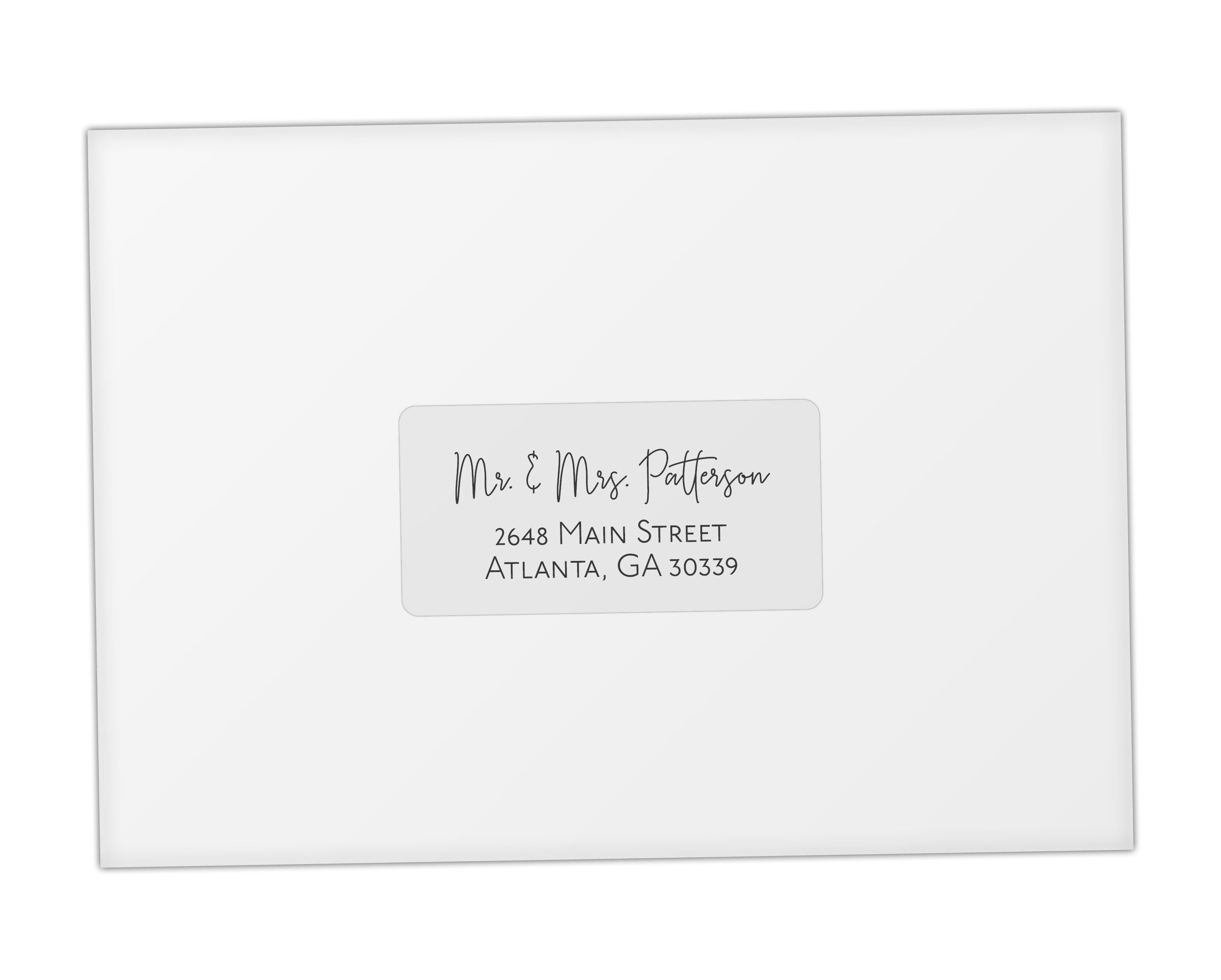 Recipient Address Labels Transparent Mailing Labels Etsy