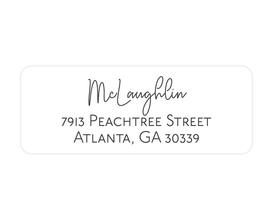 White Return Address Labels 2/3 X 1 3/4 Small Etsy