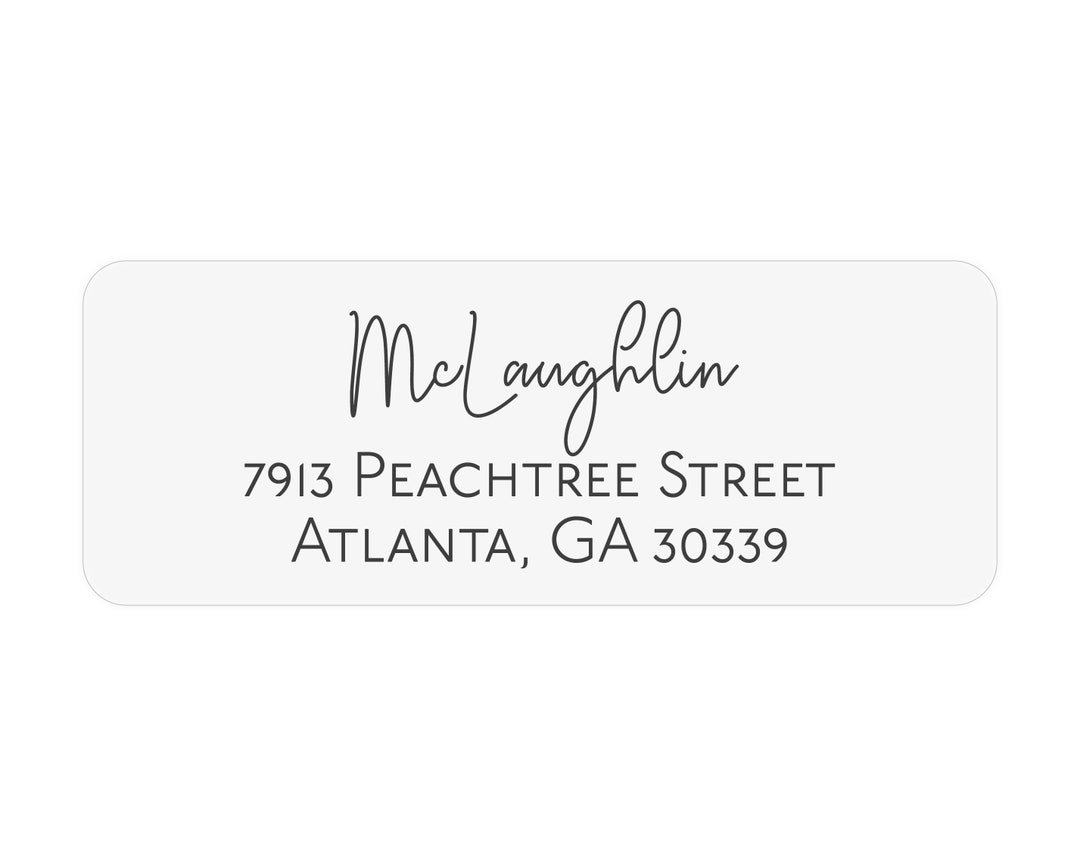 Clear Return Address Labels 2/3 X 1 3/4 Small 60 Labels Etsy