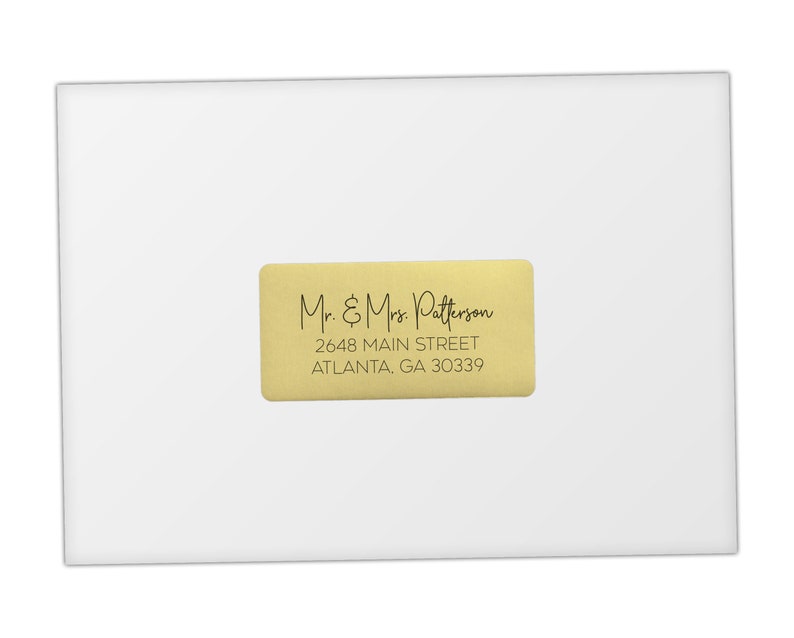 Guest Address Labels Gold Foil Address Labels Recipient Etsy