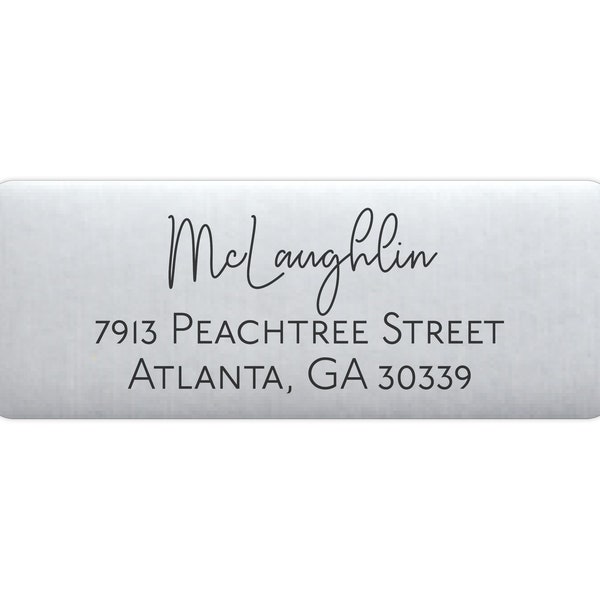Silver Address Labels Etsy
