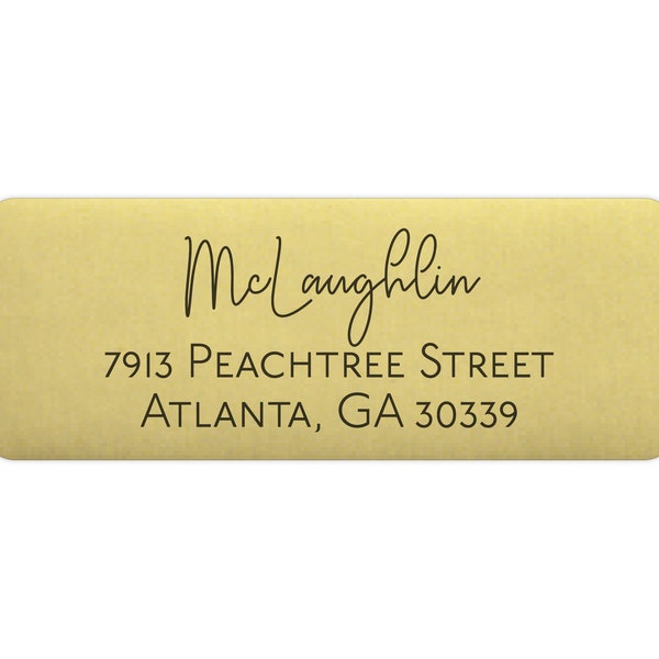 Gold Foil Return Address Labels - 2/3" x 1 3/4" Small - 60 Labels