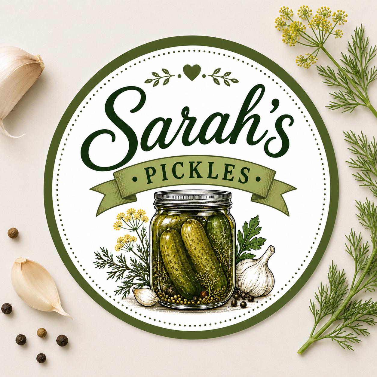 Custom Pickle Labels Pickle Jar Labels, Dill Pickle or Sweet, Personalized Mason Jar ...