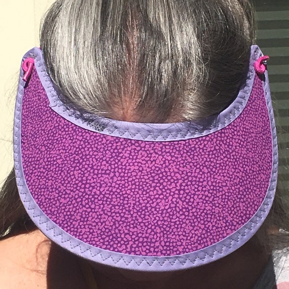 Fun Sun Visor Purplelavender Visor Cloth Visor Reversible Etsy