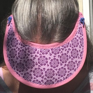 Sun Visor, Handmade Sun Visor, Washable Sun Visor, Lightweight Visor, Cloth Visor, Travel Visor, Adjustable Visor, Reversible Sun Visor