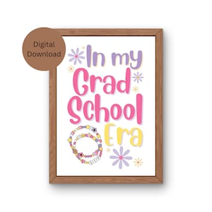 In My Grad School Era Speech Language Pathology Poster Future SLP Speech Pathologist Digital Print Wall Poster Background Graduate Student