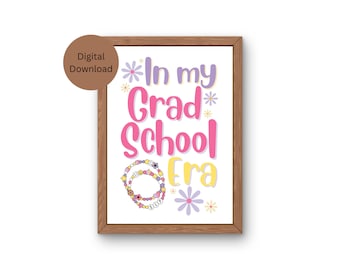 In mijn Grad School-tijdperk Spraaktaalpathologie Poster Toekomstige SLP Spraakpatholoog Digitale Print Muurposter Achtergrond Afgestudeerde Student